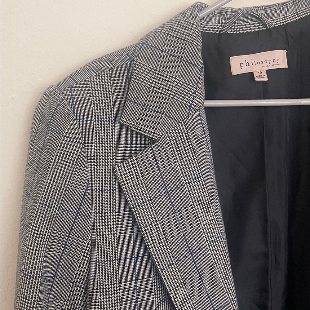 Philosophy Black and White Checkered Blazer - Picture 3 of 5